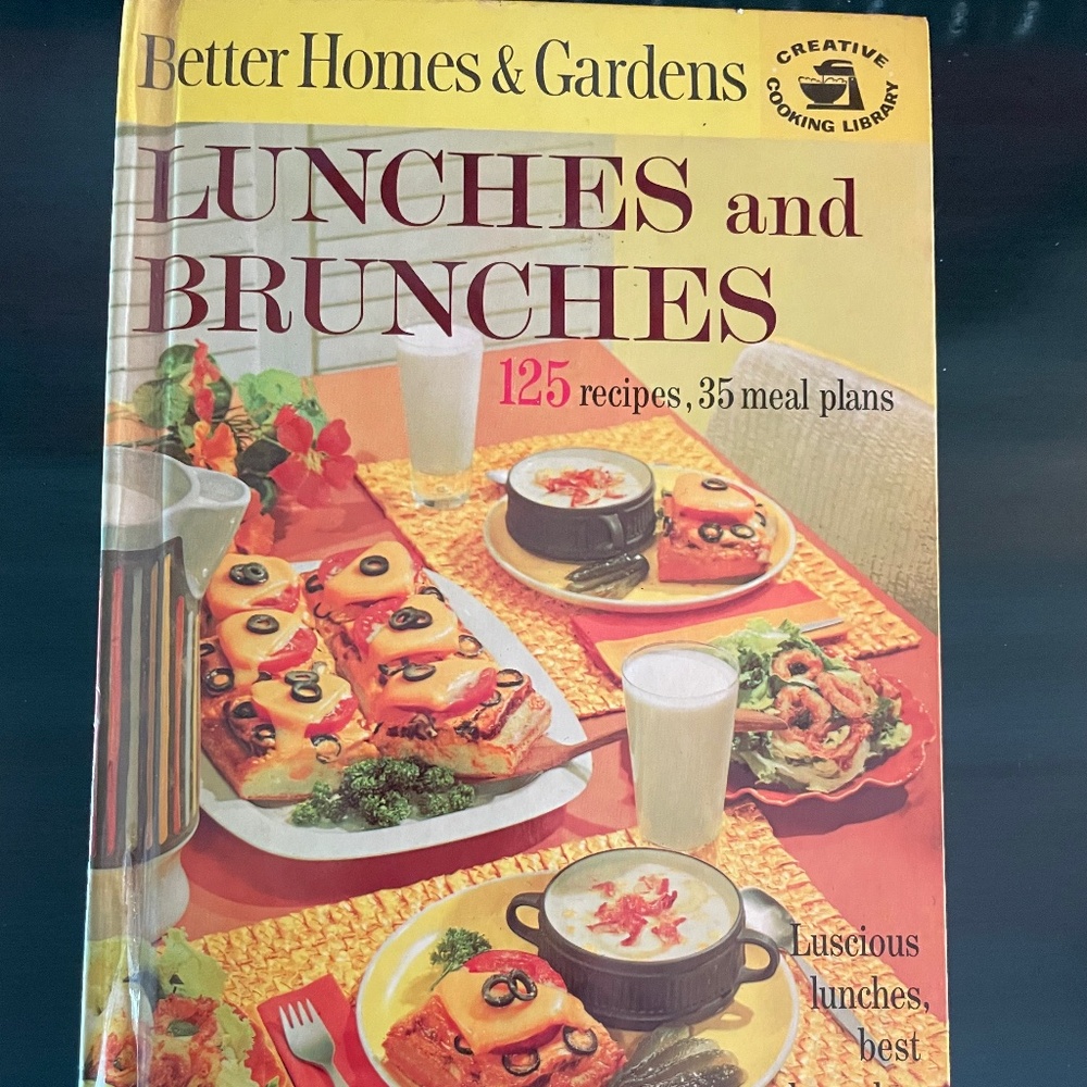 Vintage Better Homes Garden Lunches Brunches Cookbook Recipes & Meal Plans 1970
